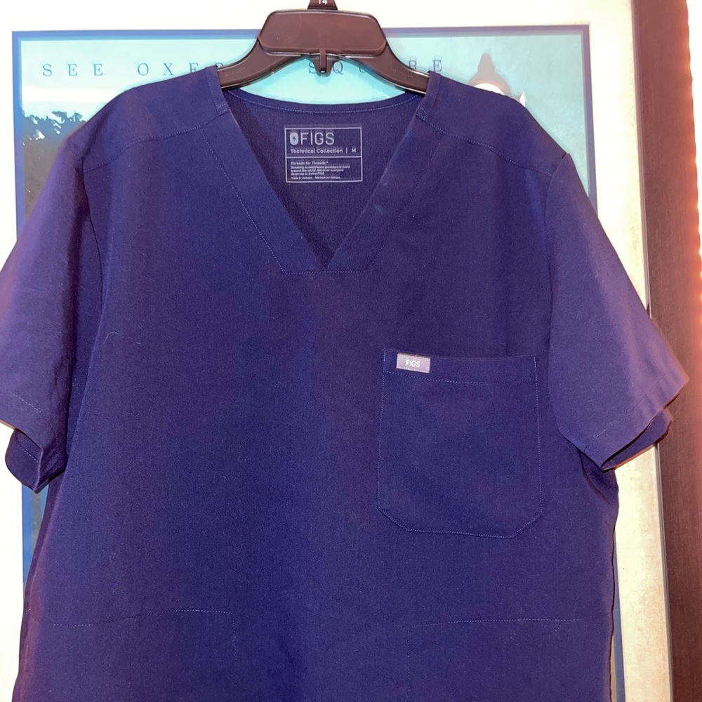 Navy Blue Figs Scrub SET (top & pants)